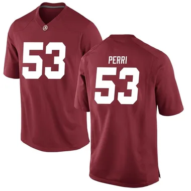Men's Game Vito Perri Alabama Crimson Tide Crimson Football College Jersey