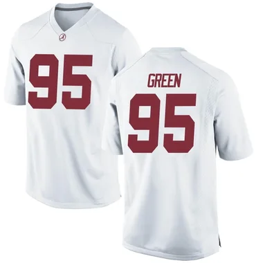 Youth Game Anderson Green Alabama Crimson Tide Football College Jersey - White