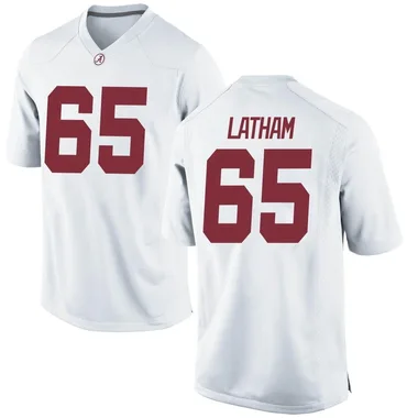 Youth Replica JC Latham Alabama Crimson Tide Football College Jersey - White